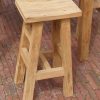rustiek teak barkruk