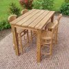 Teak tuinset barset bartafel en barstoelen