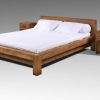 massief strak robuust teak ledikant bed