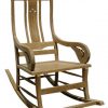 Teak schommelstoel