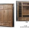 Blank teak garderobekast in elke gewenste indeling leverbaar