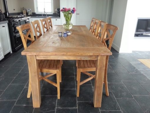 Landelijke teak eettafel