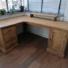 Teak hoekbureau