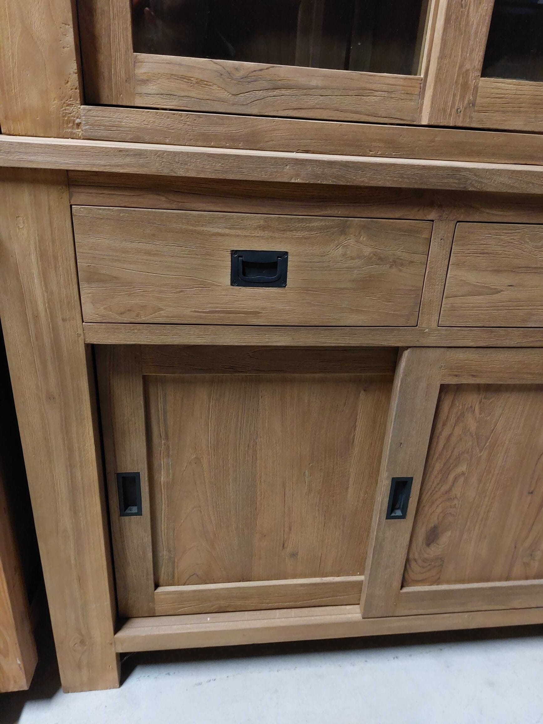 Teak Buffetkast Schuifdeuren Geborsteld - 165 x 210 cm - Afbeelding 3
