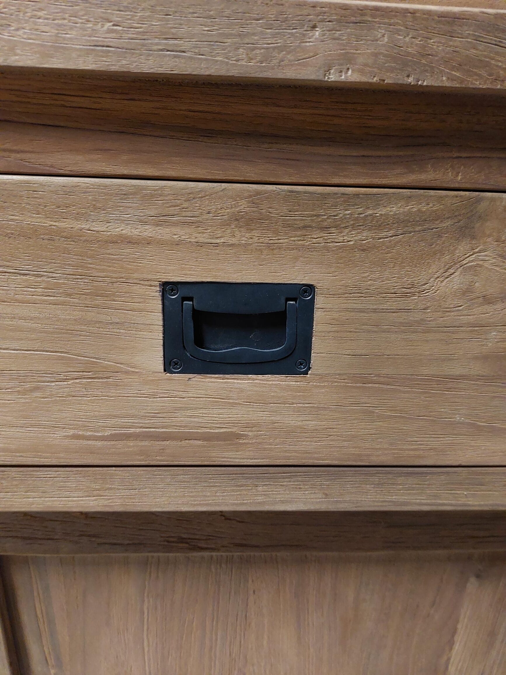Teak Buffetkast Schuifdeuren Geborsteld - 165 x 210 cm - Afbeelding 4