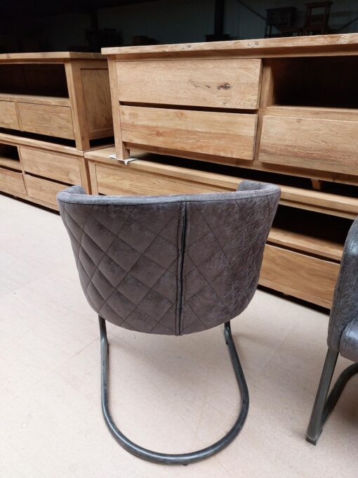 4 antraciet kuipstoelen - Afbeelding 2