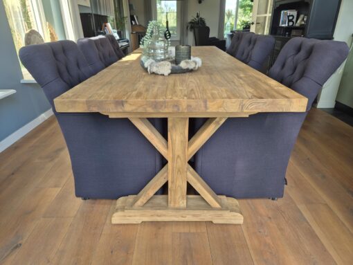 Eettafel met houten kruispoot - Afbeelding 2
