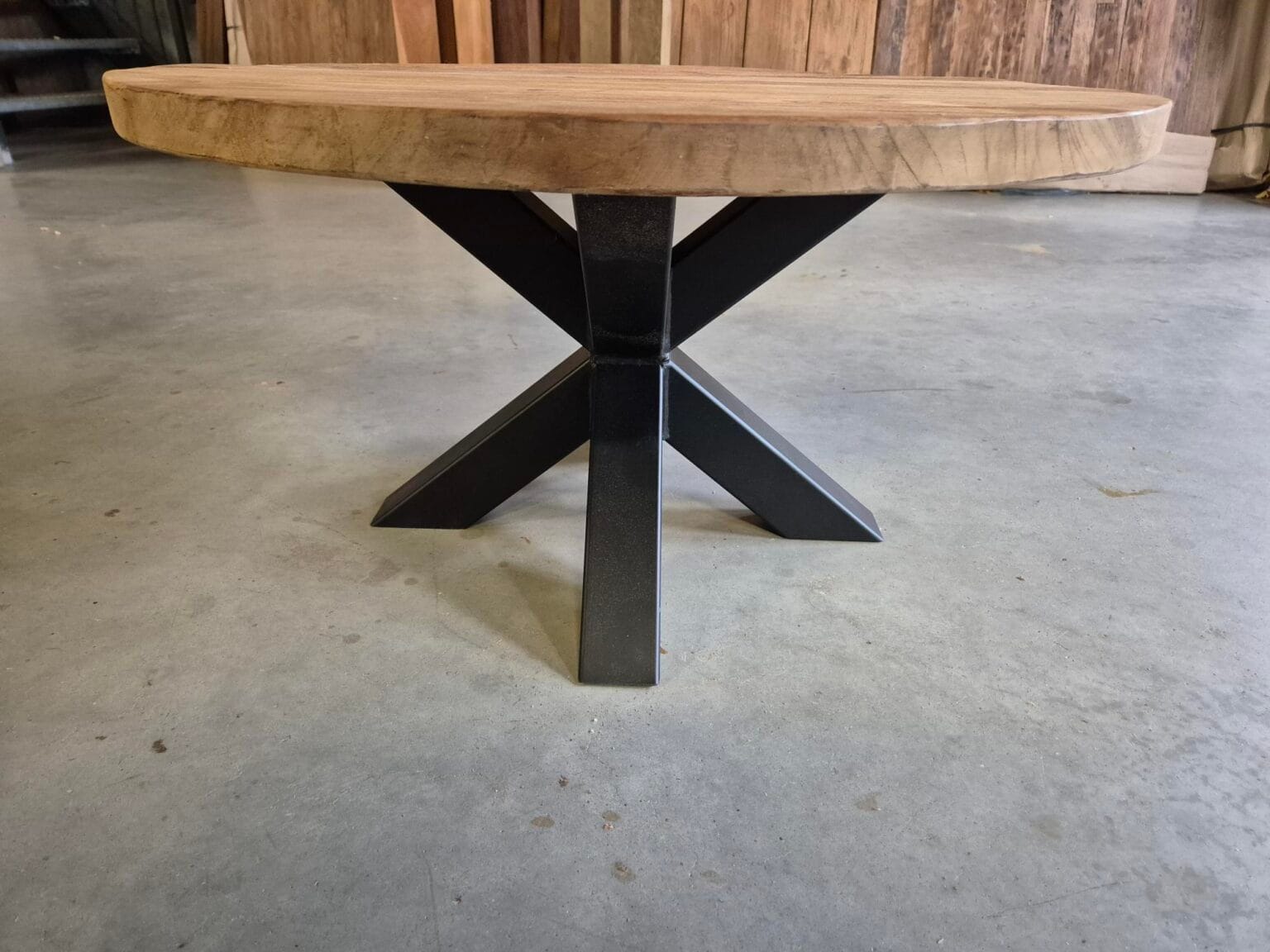 Ronde Teakhouten Salontafel - Specialist in Teak Maatwerk