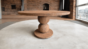 Ronde massief teakhouten eettafel Boulder