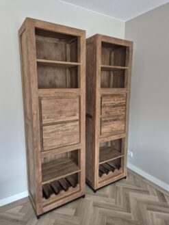 teakhouten boekenkast