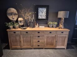 Massief teakhouten dressoir 250cm