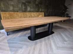 Teakhouten eettafel Deens ovaal