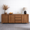 Massief teakhouten dressoir 220 cm