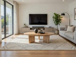 Ronde teakhouten salontafel 90 cm