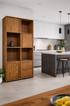 teakhouten kast 100x40x210