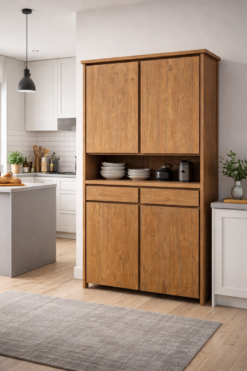 massief teakhouten kast