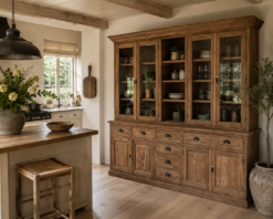 Massief teakhouten buffetkast van oud gerecycled teak – 240 cm