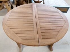 Alternative view of Ronde teakhouten tuintafel 120 cm uitschuifbaar naar 180 cm