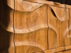 Massief Teakhouten Design Dressoir met 4 Deuren - 200 cm - Afbeelding 5