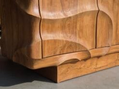 Massief Teakhouten Design Dressoir met 4 Deuren - 200 cm - Afbeelding 3