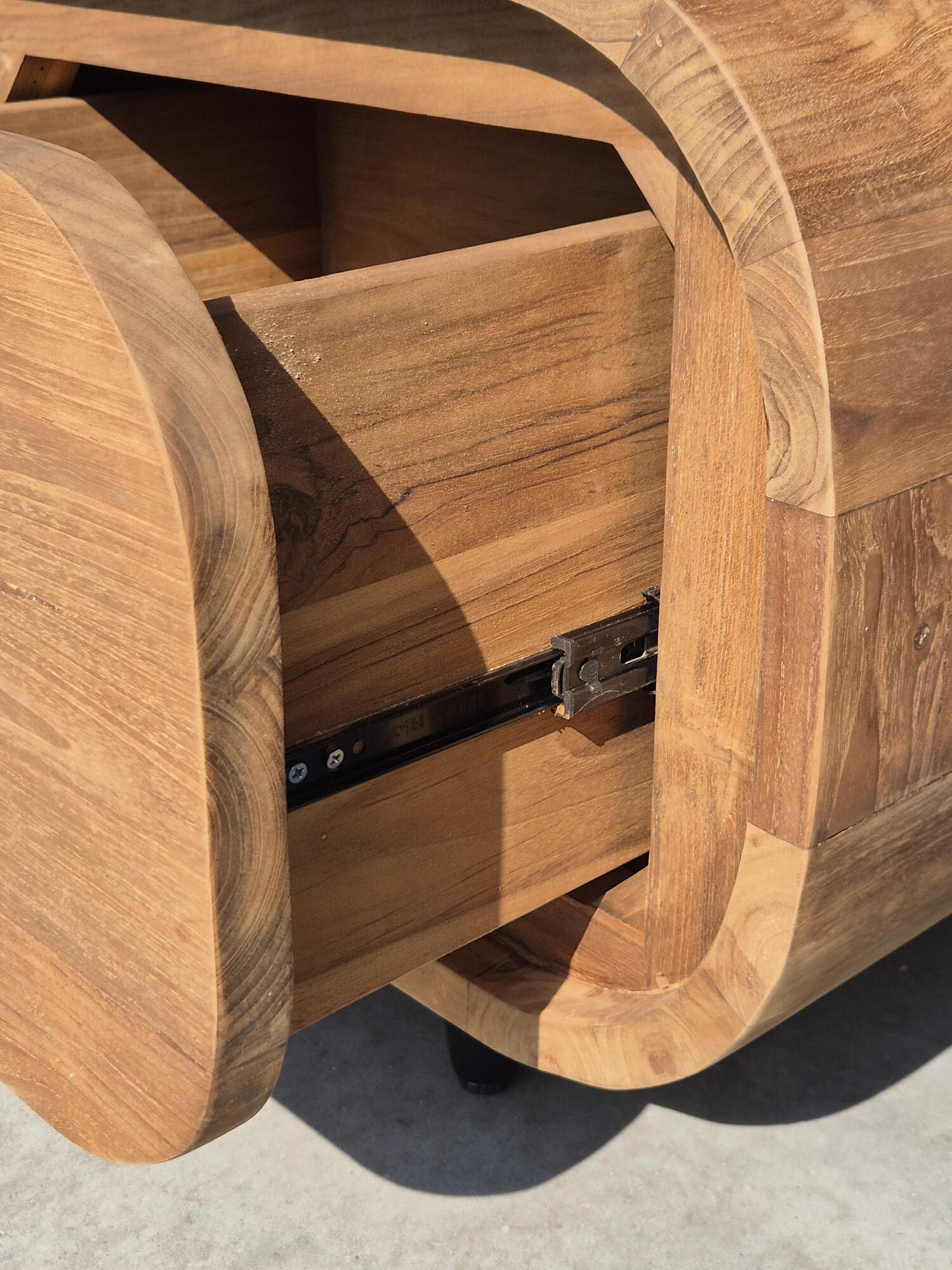 Organisch Teakhouten TV Meubel 200 cm – 4 Laden - Afbeelding 4