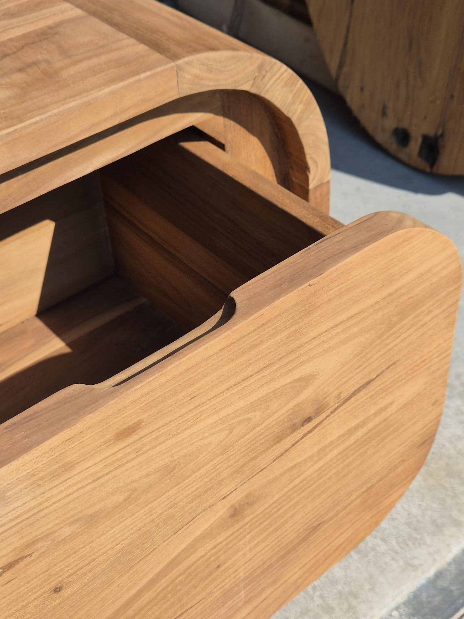 Organisch Teakhouten TV Meubel 200 cm – 4 Laden - Afbeelding 3