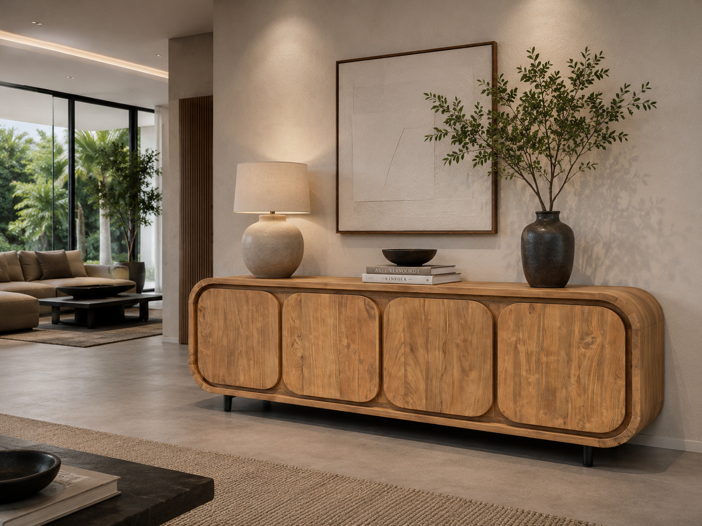 organisch teakhouten dressoir