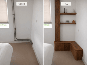 Verwarmingsbuizen wegwerken