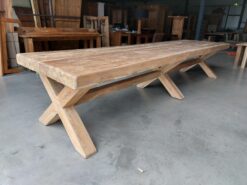 Grote Teakhouten Eettafel Binnen & Buiten - 400 x 100 cm