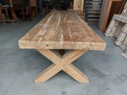 Grote Teakhouten Eettafel Binnen & Buiten - 400 x 100 cm - Afbeelding 2