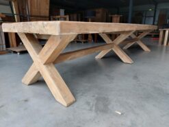 Grote Teakhouten Eettafel Binnen & Buiten - 400 x 100 cm - Afbeelding 3