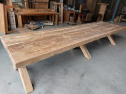 Grote Teakhouten Eettafel Binnen & Buiten - 400 x 100 cm - Afbeelding 4
