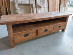Teak TV Meubel Oud Hout Grof Teak - 160 x 50 x 50 cm - Afbeelding 2