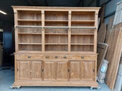 Teak Boekenkast met Ladder & Wijnrek - 260 x 230 cm - Afbeelding 2