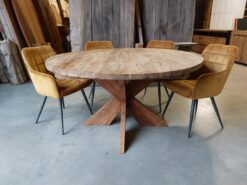 Ronde teak eettafel 150cm - Afbeelding 2