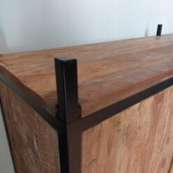 Industriële Teakhouten Vakkenkast in Delen - 165 cm - Afbeelding 3