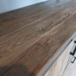 Industriële Teakhouten Vakkenkast in Delen - 165 cm - Afbeelding 4