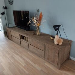 Rustiek Teakhouten TV Meubel van Oud Teak - 300 cm - Afbeelding 2