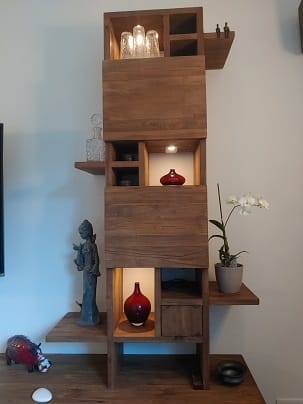Maatwerk Teak TV Meubel 320 cm - Geborsteld Greeploos - Afbeelding 3