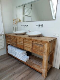 Teakhouten Badkamermeubel Oud Teak - 180 x 50 x 85 cm