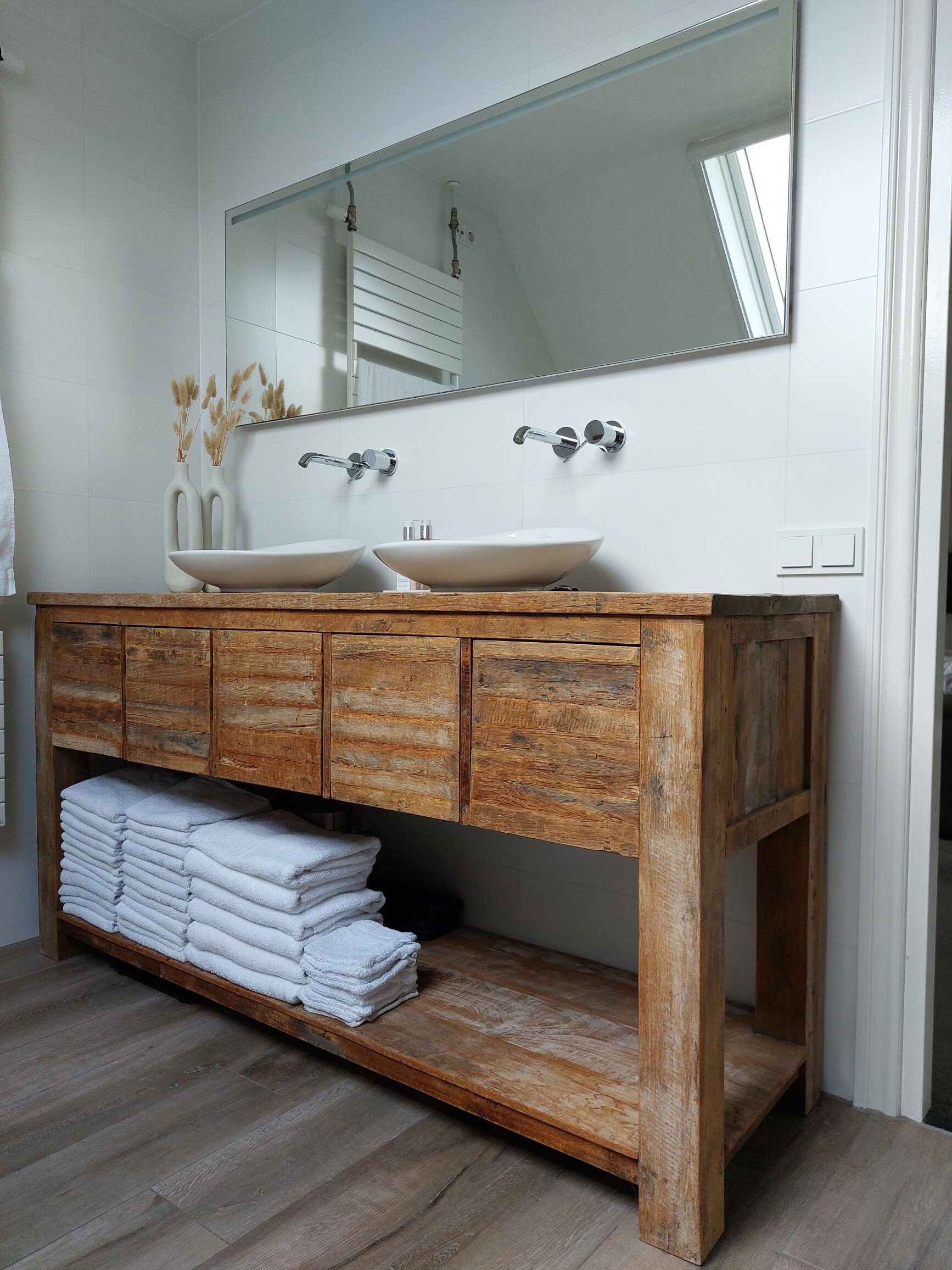 Teakhouten Badkamermeubel Oud Teak - 180 x 50 x 85 cm - Afbeelding 2