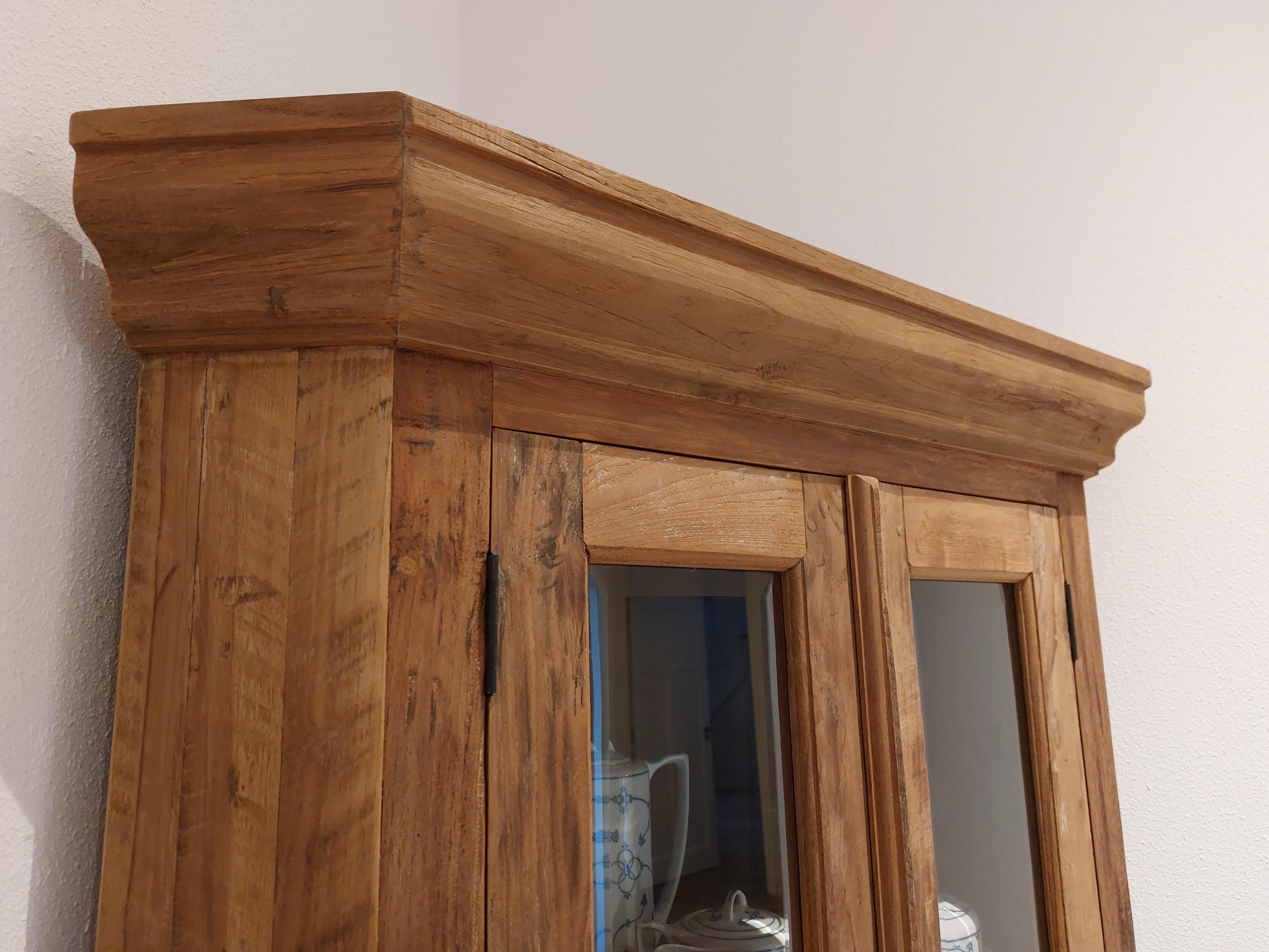 Teak Hoekkast Oud Hout - 200x100 cm Robuust Maatwerk Kast - Afbeelding 2