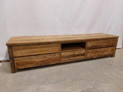 Rustiek Teakhouten TV Meubel Oud Teak - 220 x 50 cm