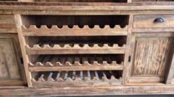 Rustieke Teak Buffetkast 320 cm - Oud Hout Wijnkast Vitrine - Afbeelding 4