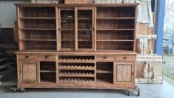 Rustieke Teak Buffetkast 320 cm - Oud Hout Wijnkast Vitrine - Afbeelding 3