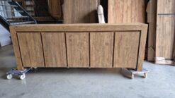 Massief Teak Dressoir 250 cm - Oud Gerecycled met 5 Deuren - Afbeelding 7
