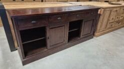 Teak Koloniaal Dressoir 200 cm - Houten Kast Schuifdeuren - Afbeelding 3