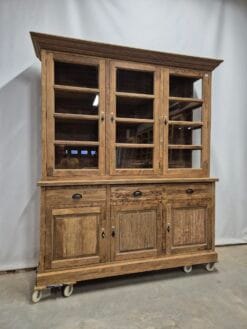Teakhouten Buffetkast Glas Zijkanten - 180 x 220 cm - Afbeelding 2