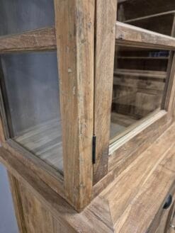 Teakhouten Buffetkast Glas Zijkanten - 180 x 220 cm - Afbeelding 4