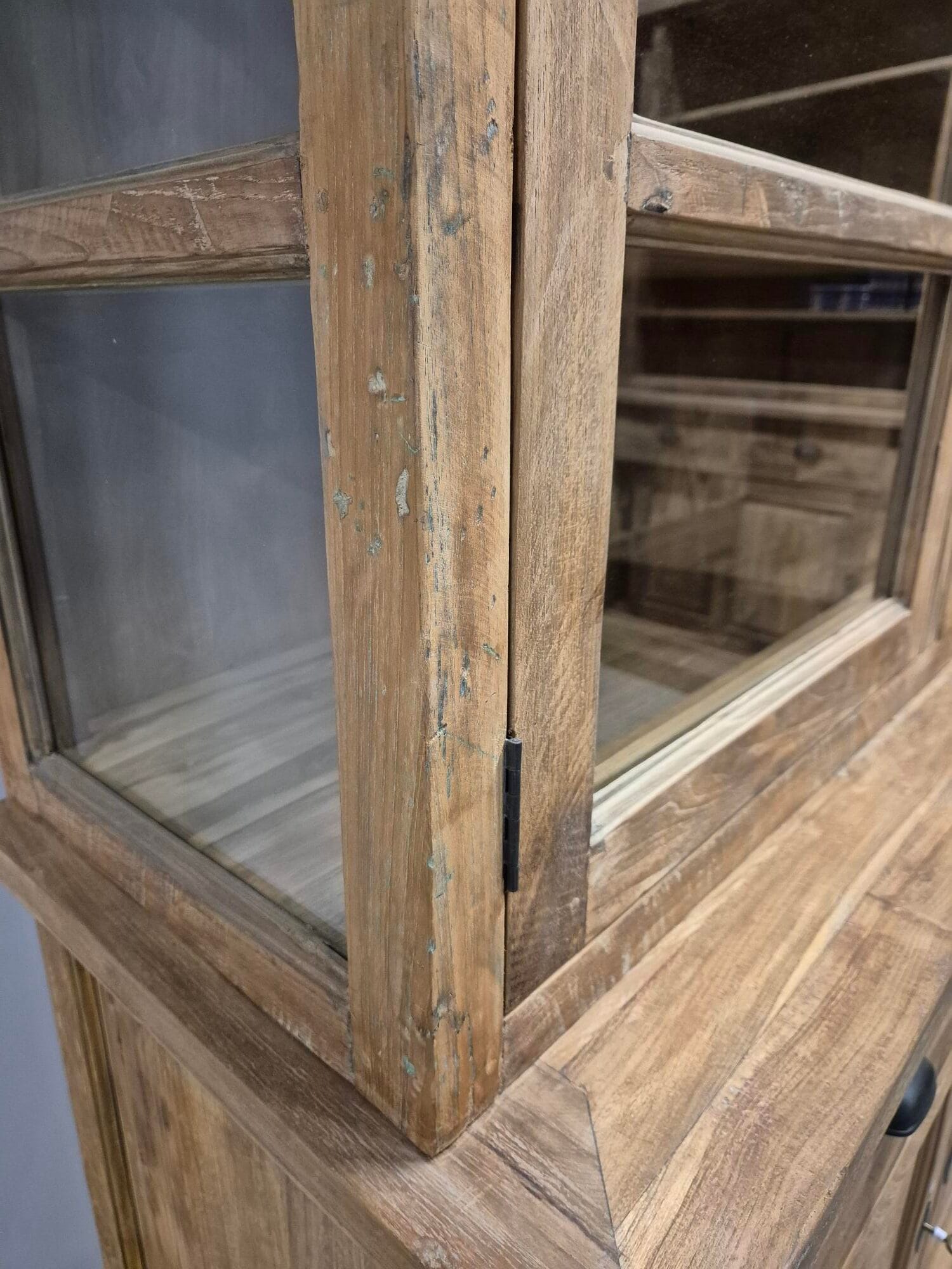 Teakhouten Buffetkast Glas Zijkanten - 180 x 220 cm - Afbeelding 4